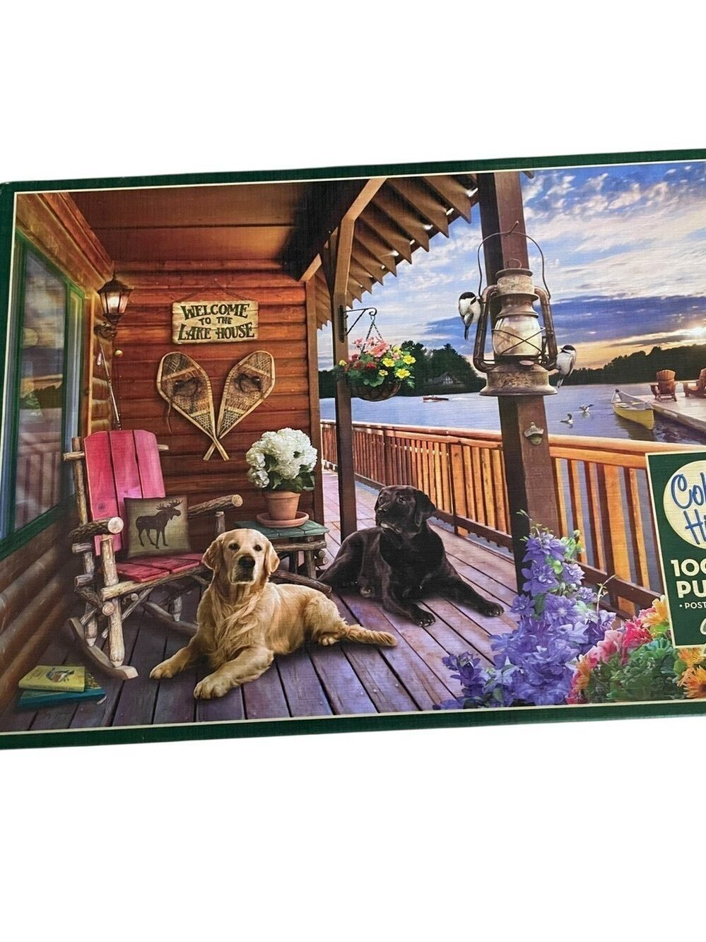 Cobble Hill Jigsaw Puzzle, "Welcome to the Lake House", 1000 Piece, 26" x 19".
